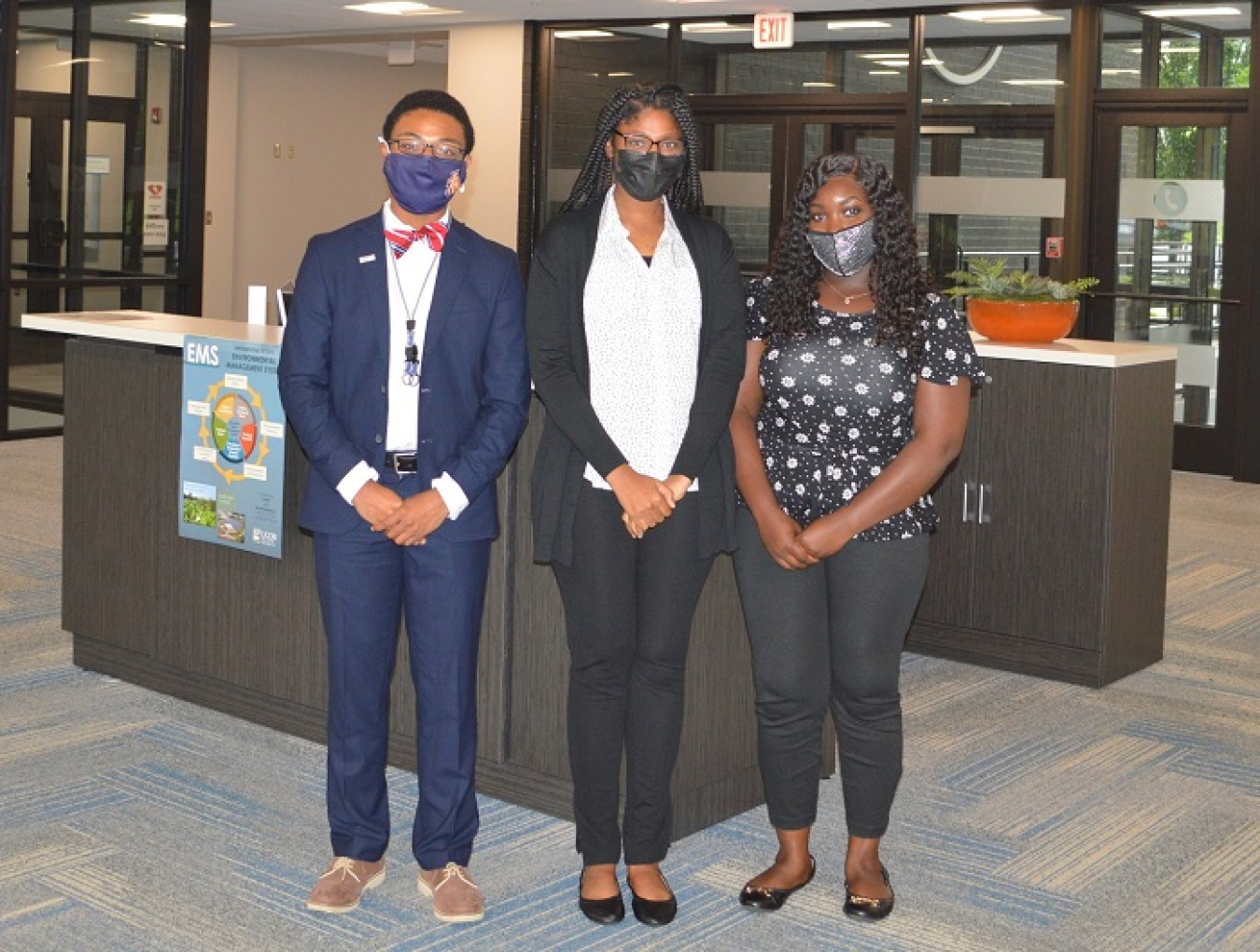 From left, Jordan Washington, McKenzie Taylor, and Sierra Generette joined EM contractor UCOR’s summer internship program at Oak Ridge this year as part of the Mentorship for Environmental Scholars Program.