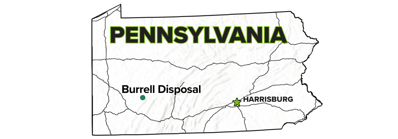 Burrell, Pennsylvania, Disposal Site map.