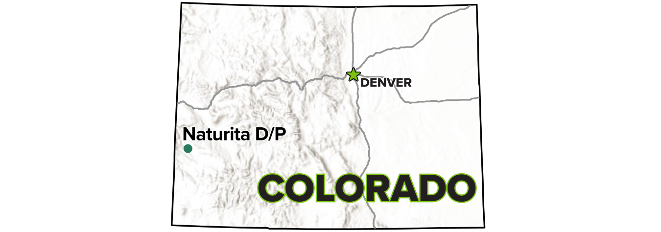 Naturita, Colorado, Disposal and Processing Sites map.