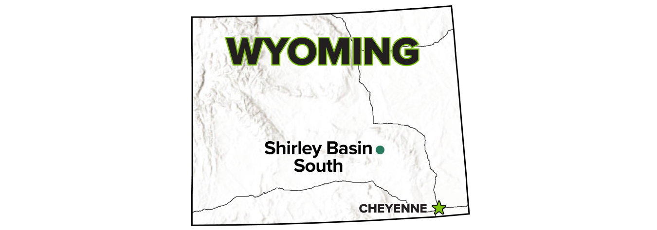 Shirley Basin South, Wyoming, Disposal Site map.