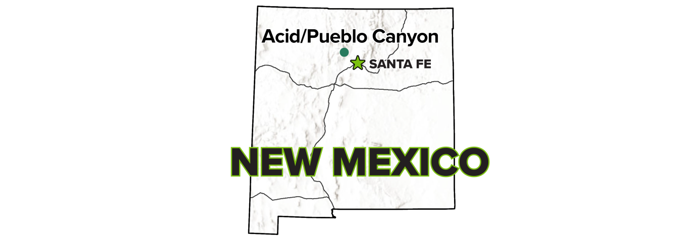 Acid/Pueblo Canyon, New Mexico, Site map.