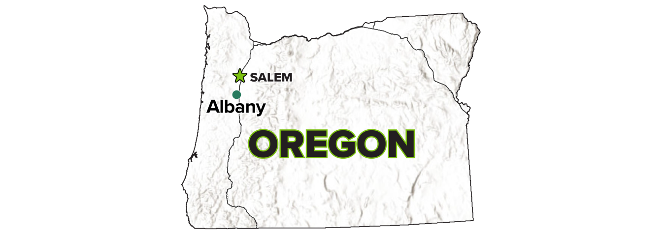 Albany, Oregon, Site map.