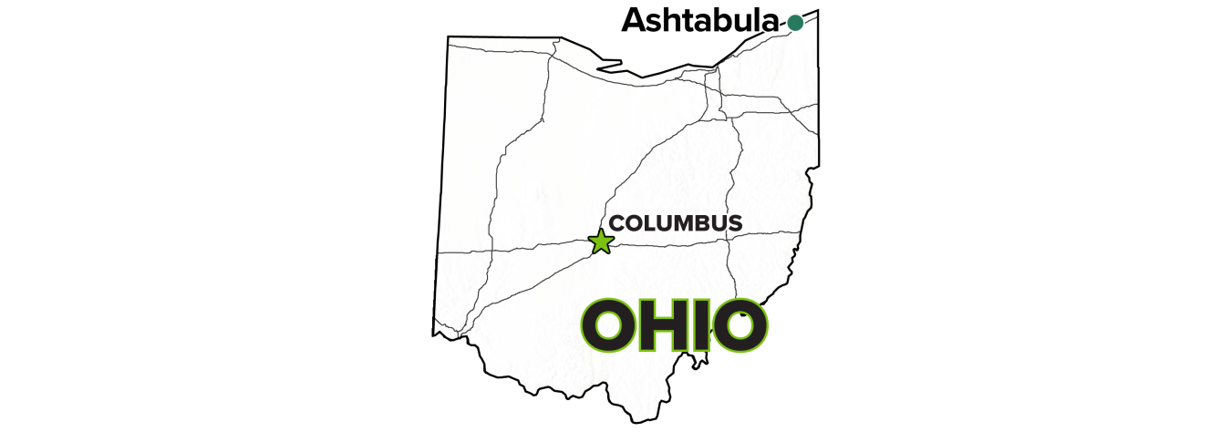 Ashtabula, Ohio, Site map.