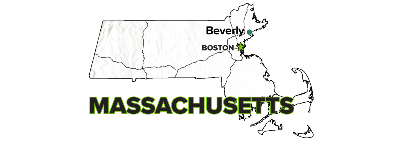 Beverly, Massachusetts, Site map.