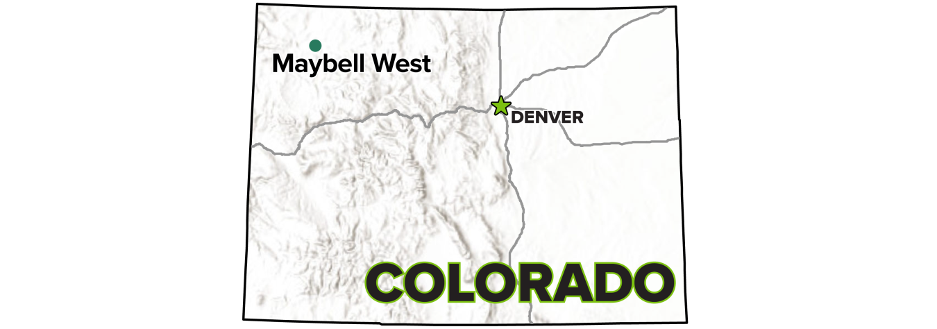 Maybell West, Colorado, Disposal Site map.