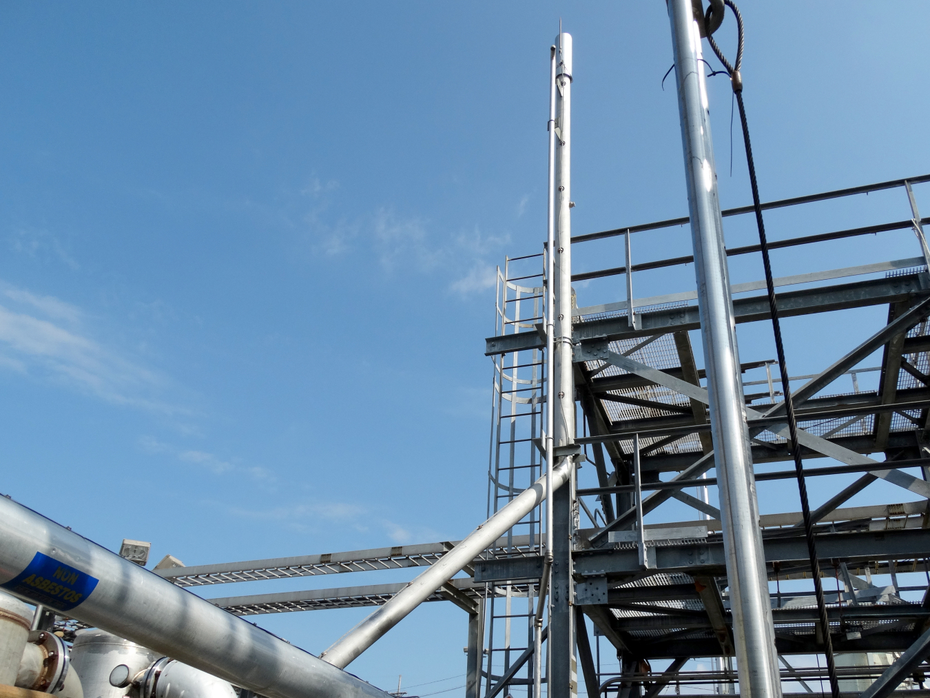 A purge exhaust stack was installed to ensure Tank 9 vapors are properly evacuated from the work zone at the Savannah River Site.