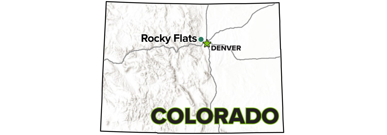 Rocky Flats Site, Colorado map.