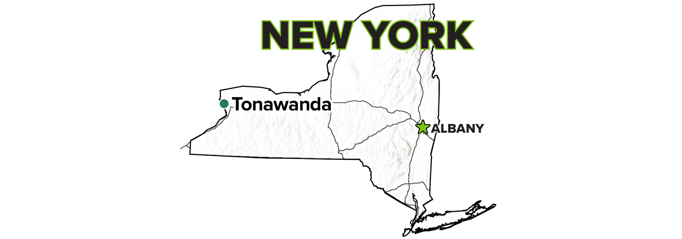 Tonawanda, New York, Site map.