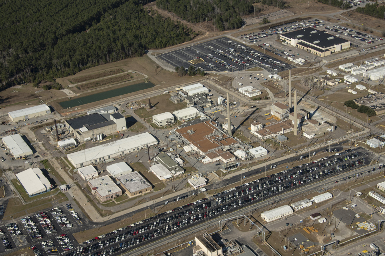 Aerial of the tritium facilities at SRS.