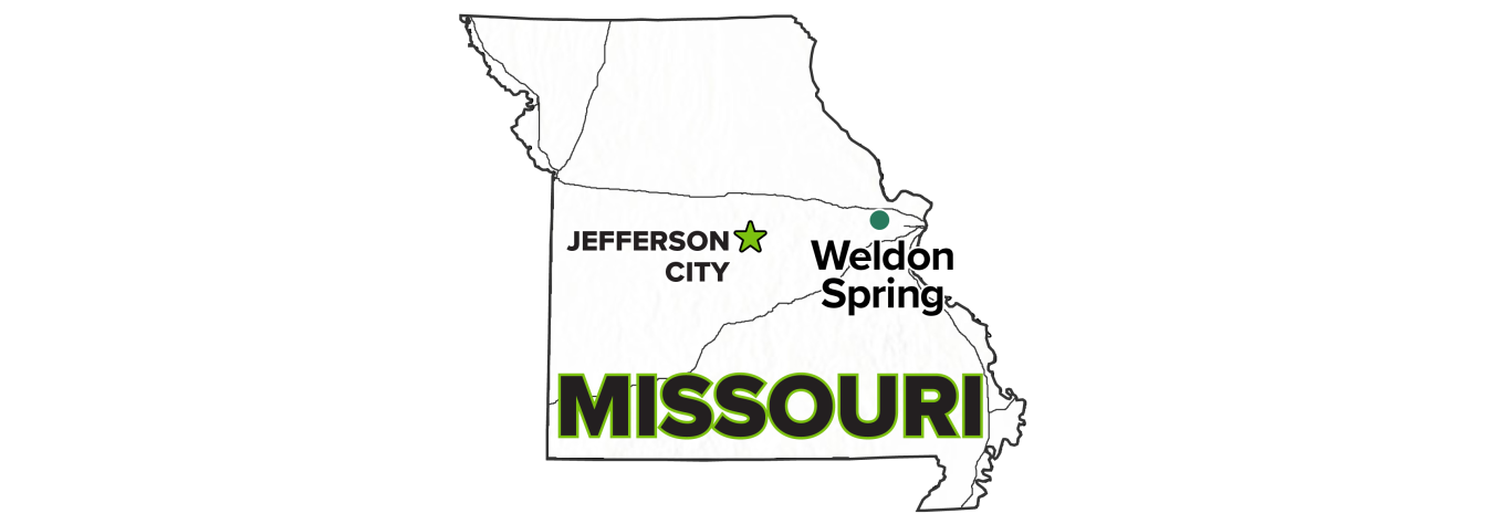 Weldon Spring Site, Missouri map.