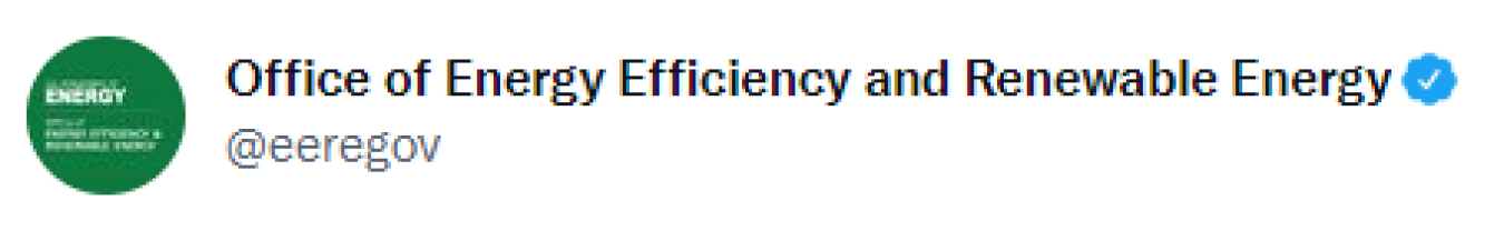 Office of Energy and effiiency and Renewable Energy @eeregov