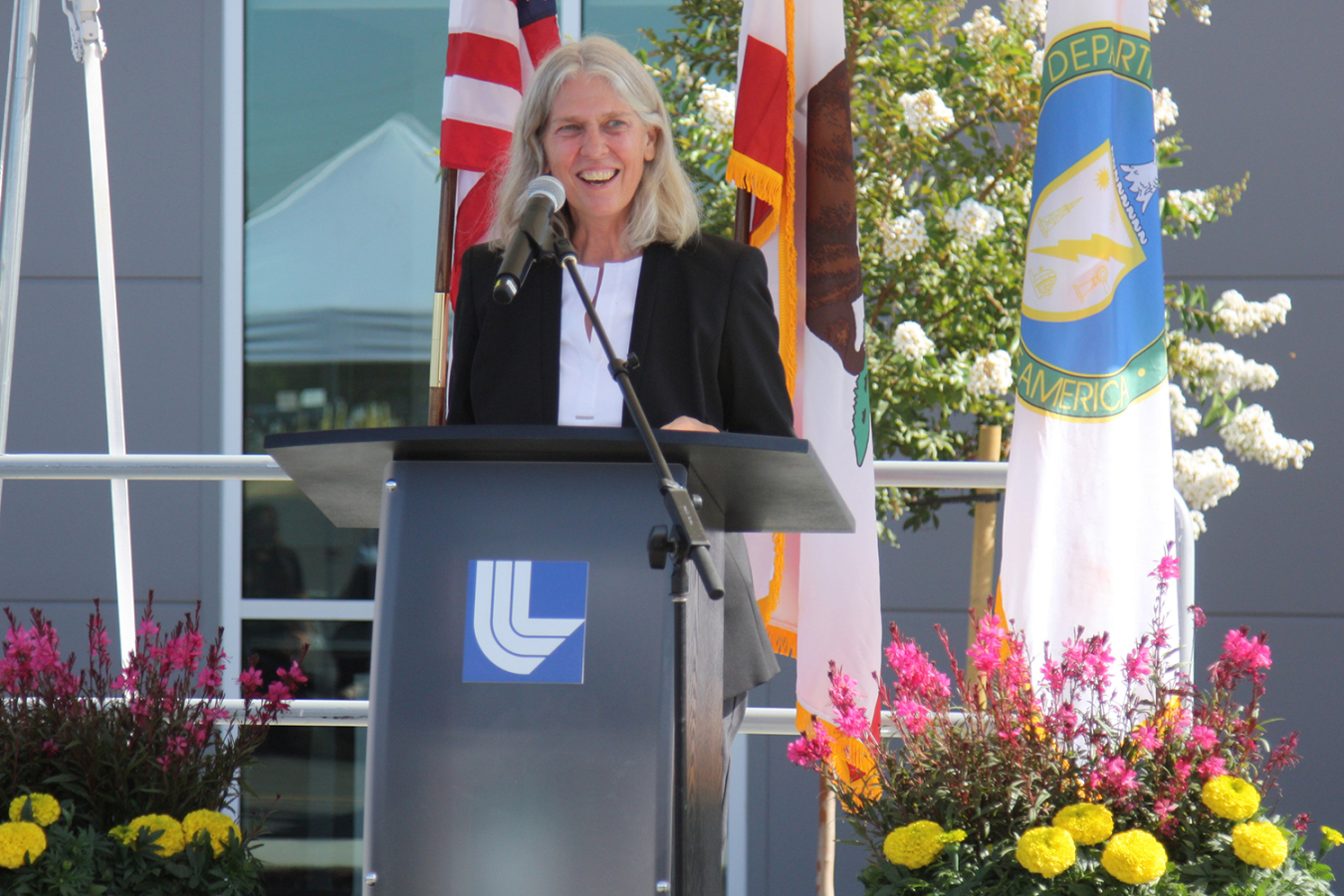 NNSA Administrator Jill Hruby said that despite the pandemic and staying at home, "most of us draw energy from the people around us" so meeting places like the LVOC are beneficial.