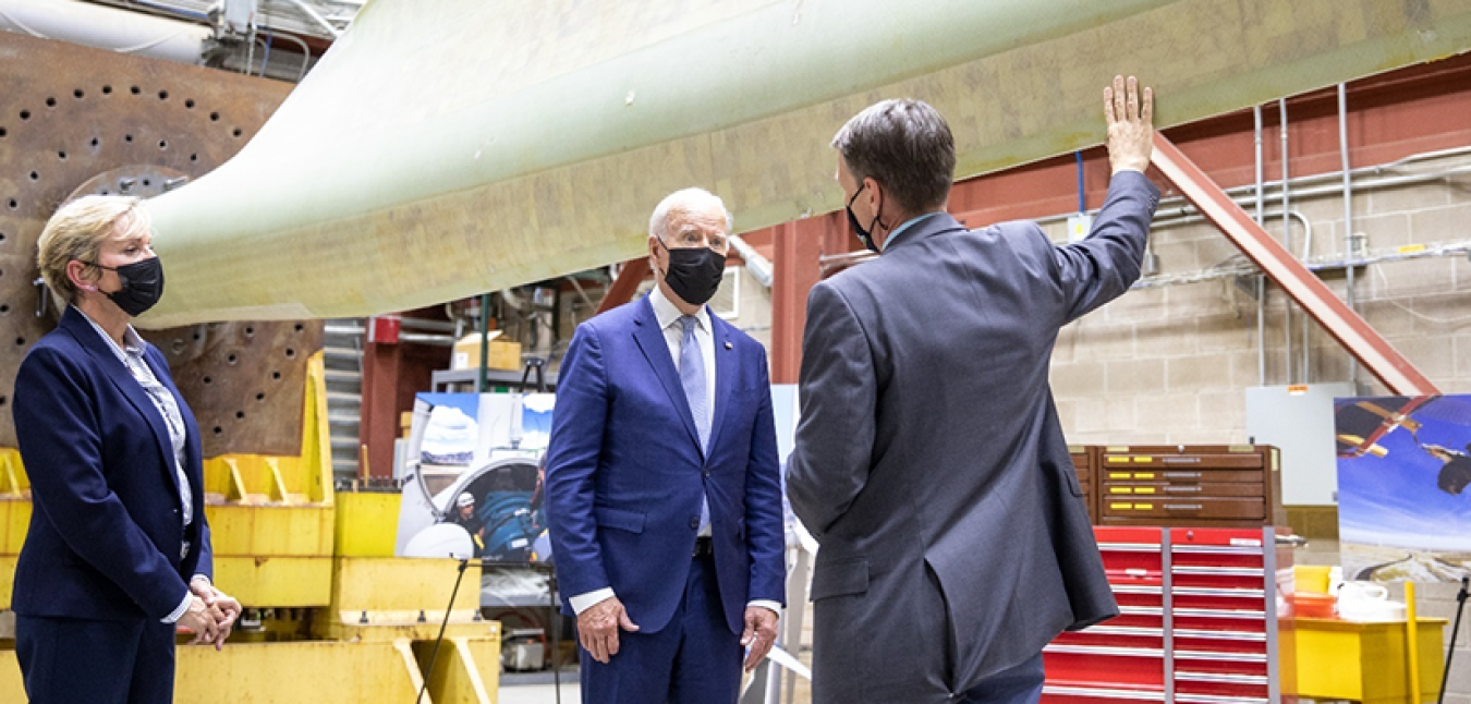 President Biden and the Secretary of Energy tour the National Renewable Energy Laboratory. 