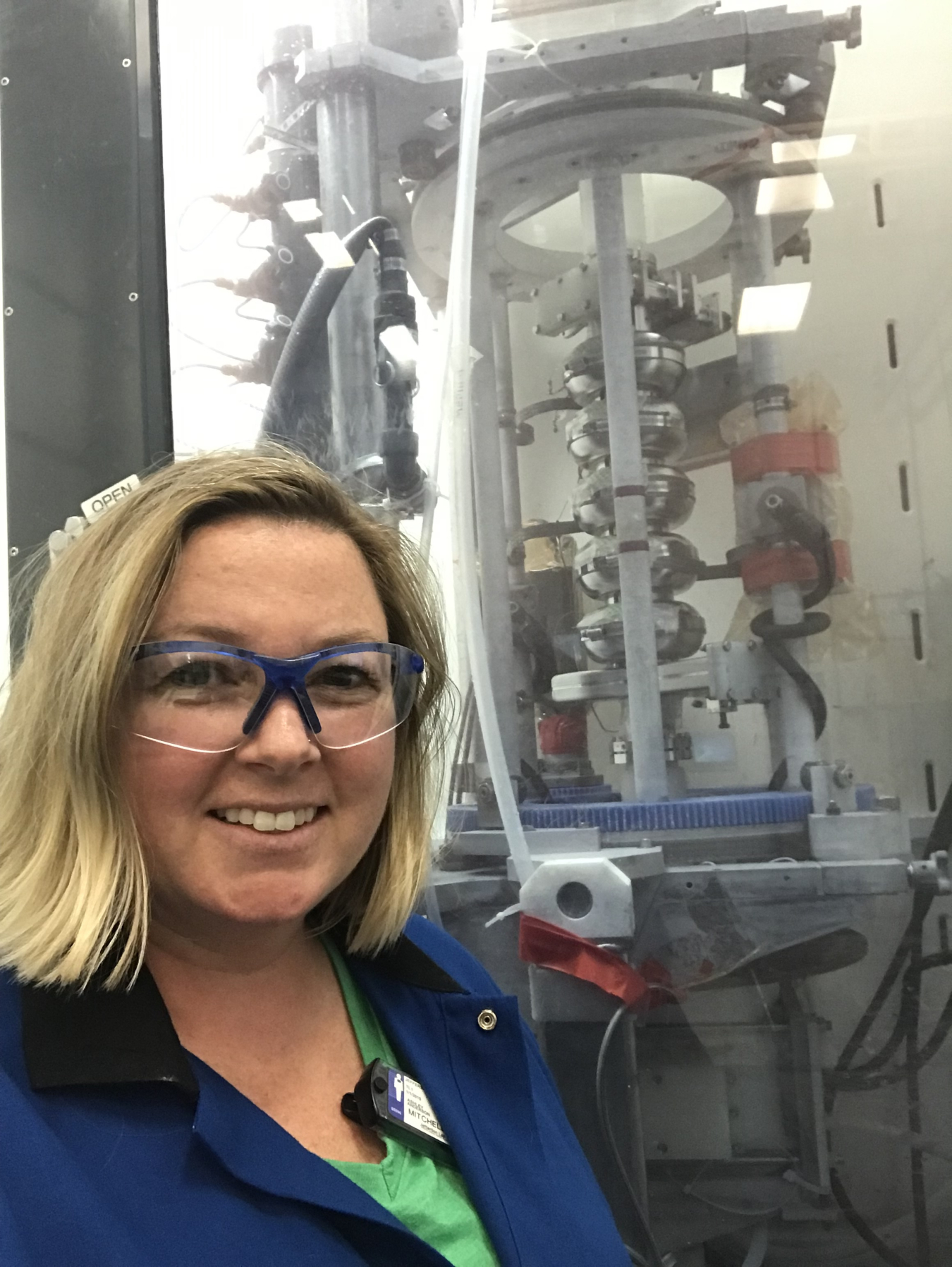 Ashley Mitchell has served as the Production Chemistry Supervisor at Jefferson Lab since 2018.