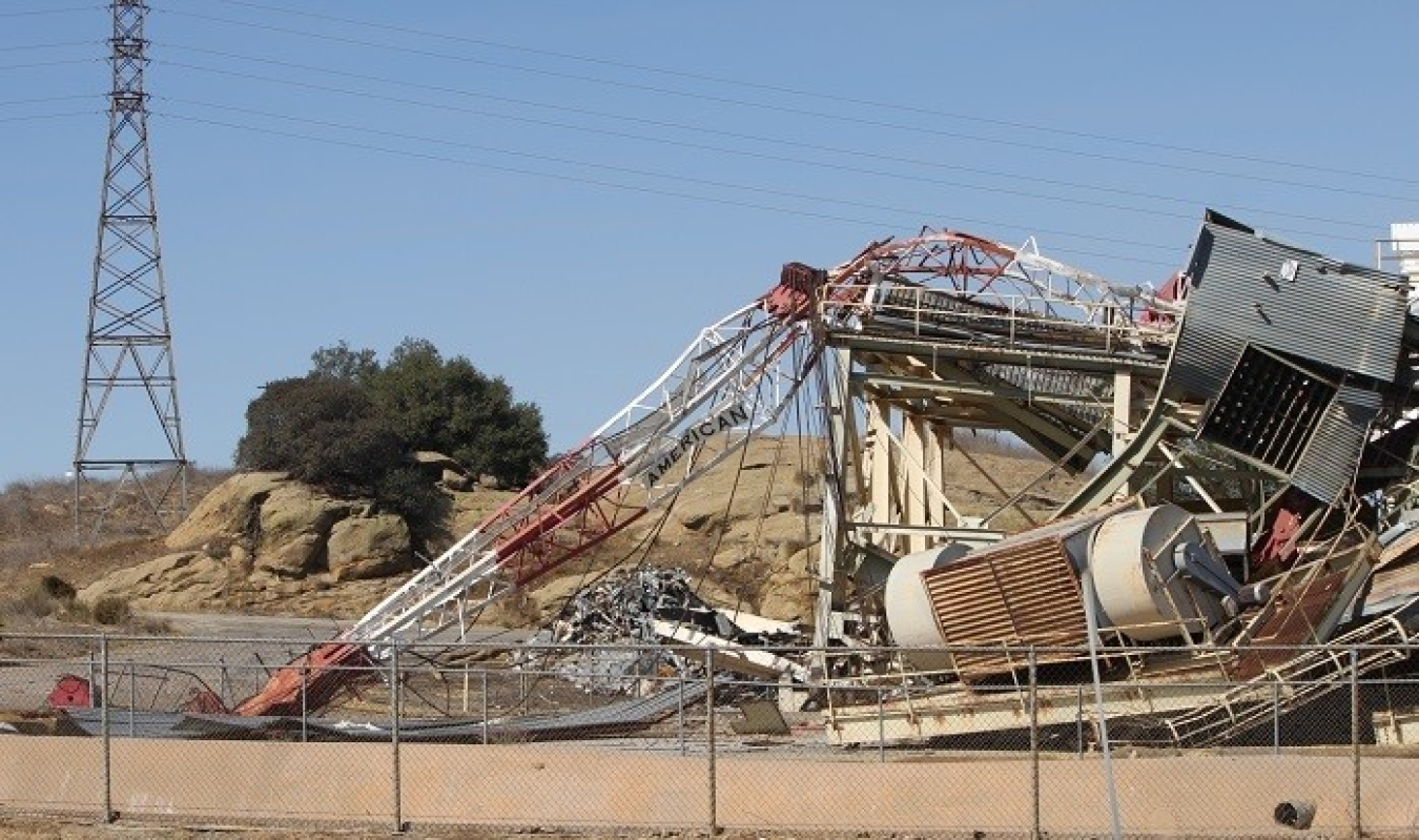 The Sodium Pump Test Facility was the final DOE-owned building to be demolished at the Energy Technology Engineering Center site. Finishing the teardown of buildings once used for nuclear and liquid metals research is another important step in DOE’s cleanup activities at the site.