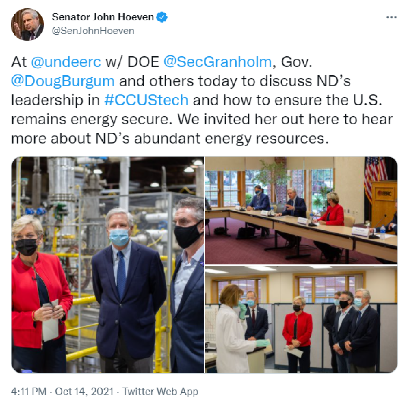 Secretary Granholm’s visit highlighted the investments in the Bipartisan Infrastructure Deal and the President’s Build Back Better Agenda that will create clean energy jobs, combat climate change, and create more resilient and healthier communities in North Dakota, Minnesota, and across the country.