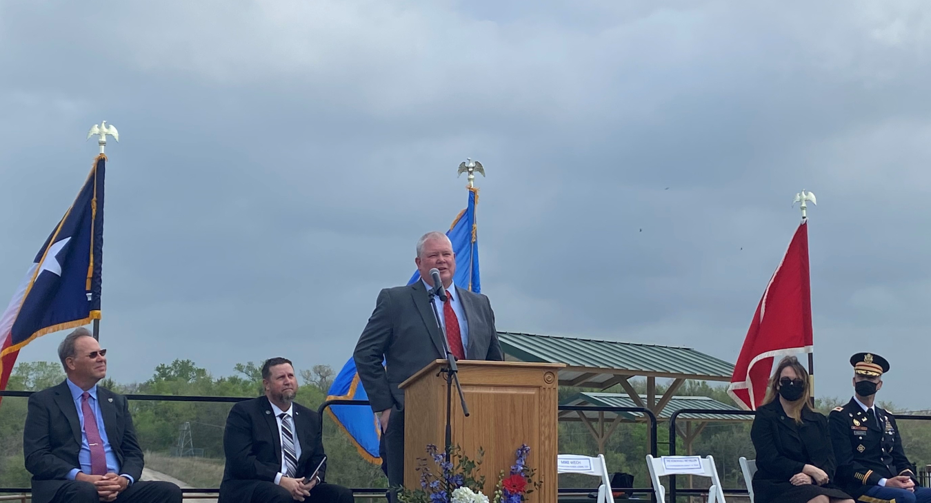 Mike Wech joined local and state dignitaries to deliver remarks on Denison Dam’s 75th anniversary.