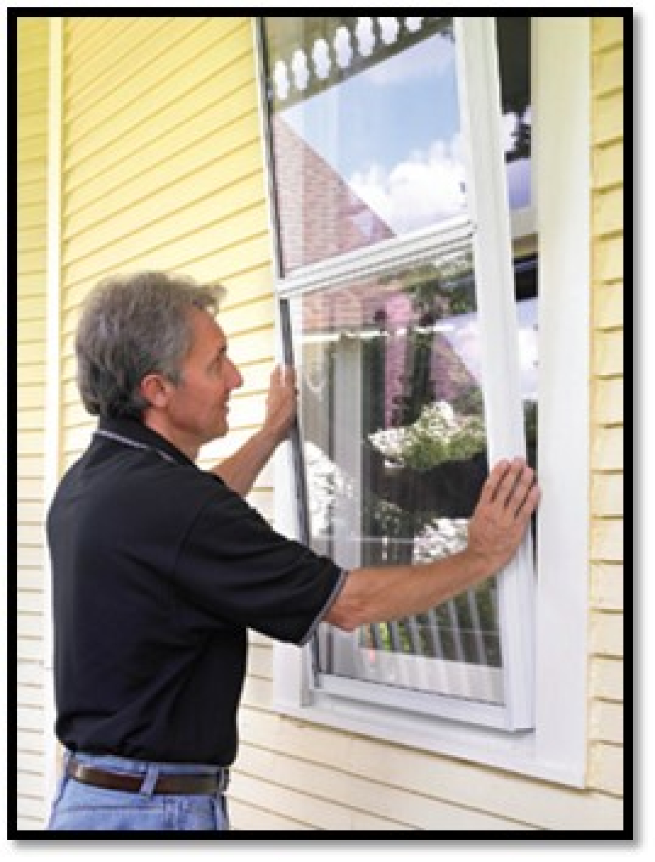 Installing an exterior storm window