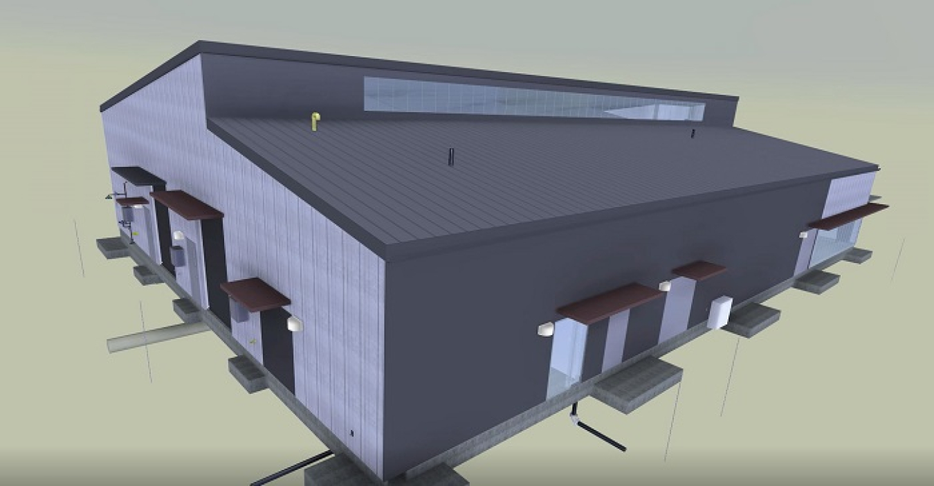 A rendering of the completed Central Plateau Water Treatment Facility, now under construction on the Hanford Site in support of the Direct-Feed Low-Activity Waste Program.