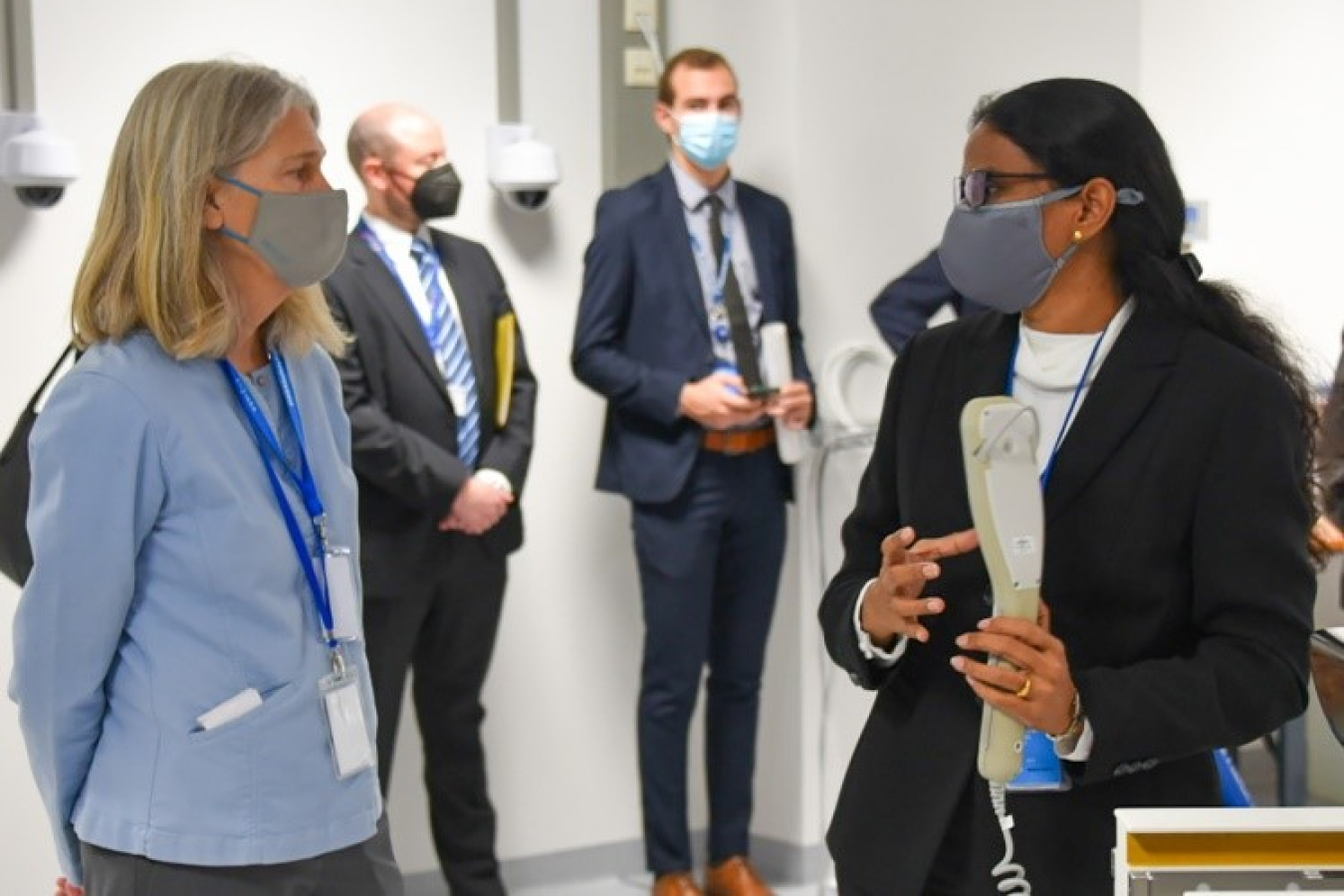 Jamema Swamida of IAEA labs and NNSA Administrator Jill Hruby