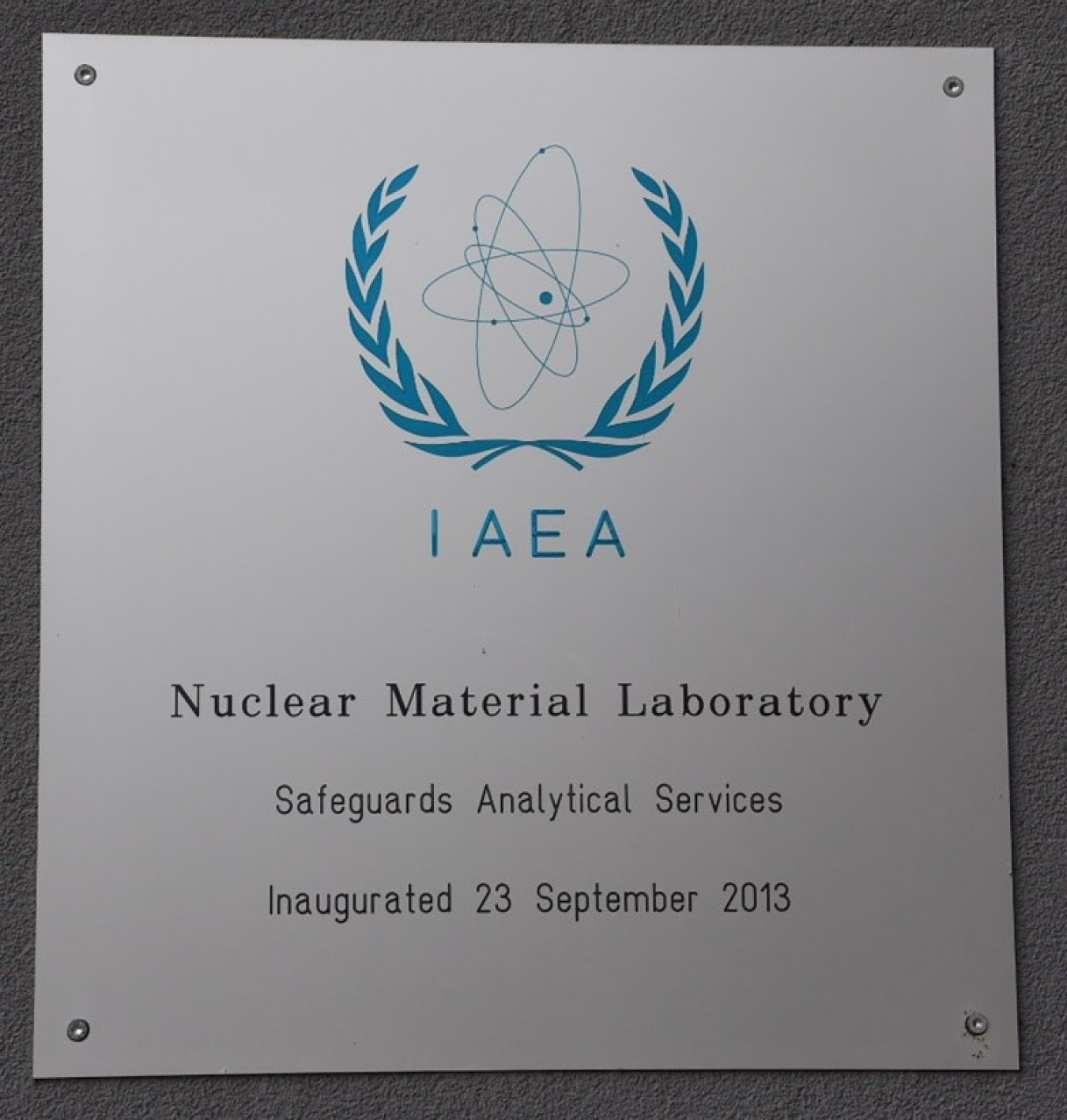 IAEA lab sign