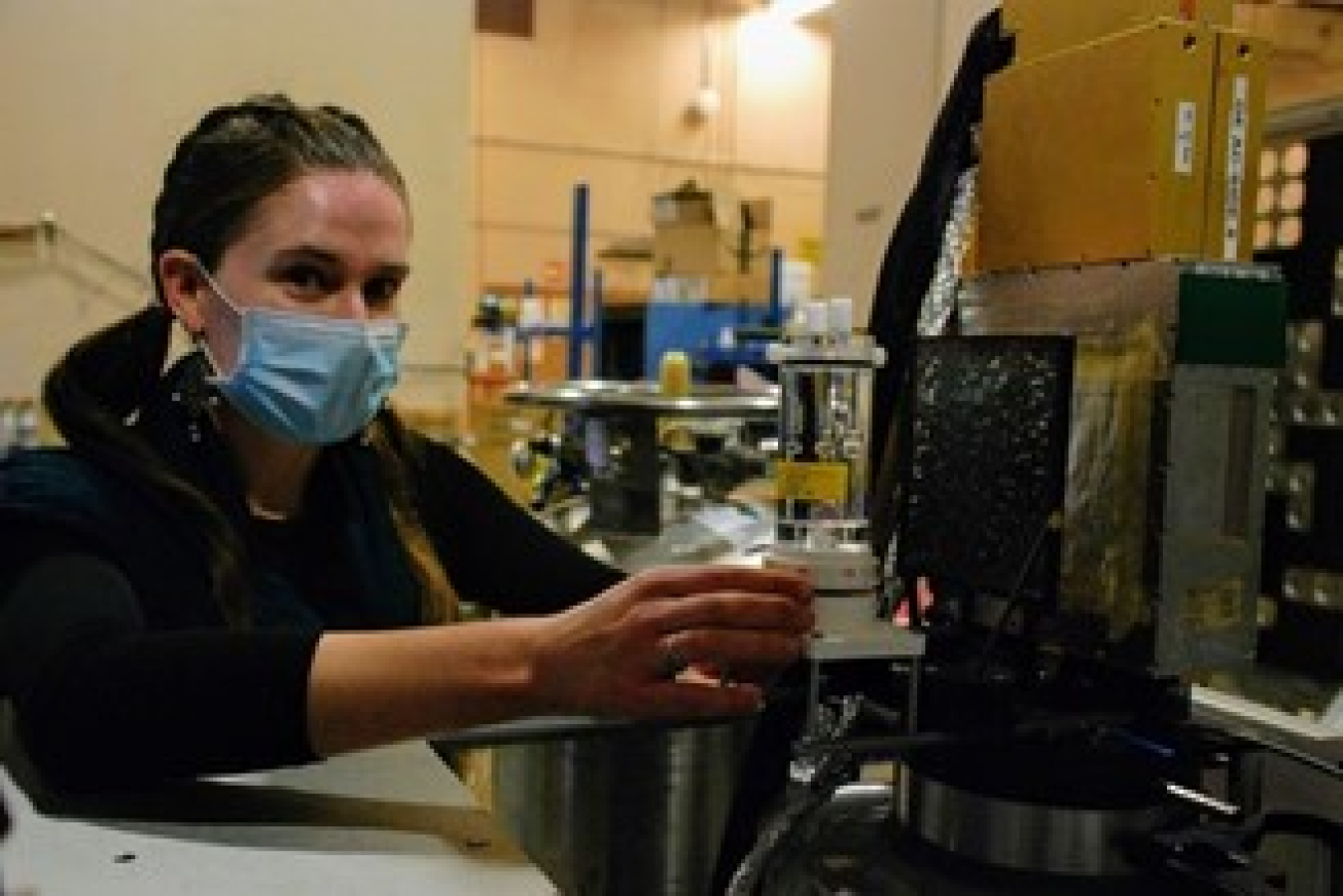 Doctoral student Emily Frame at Lawrence Berkeley National Laboratory