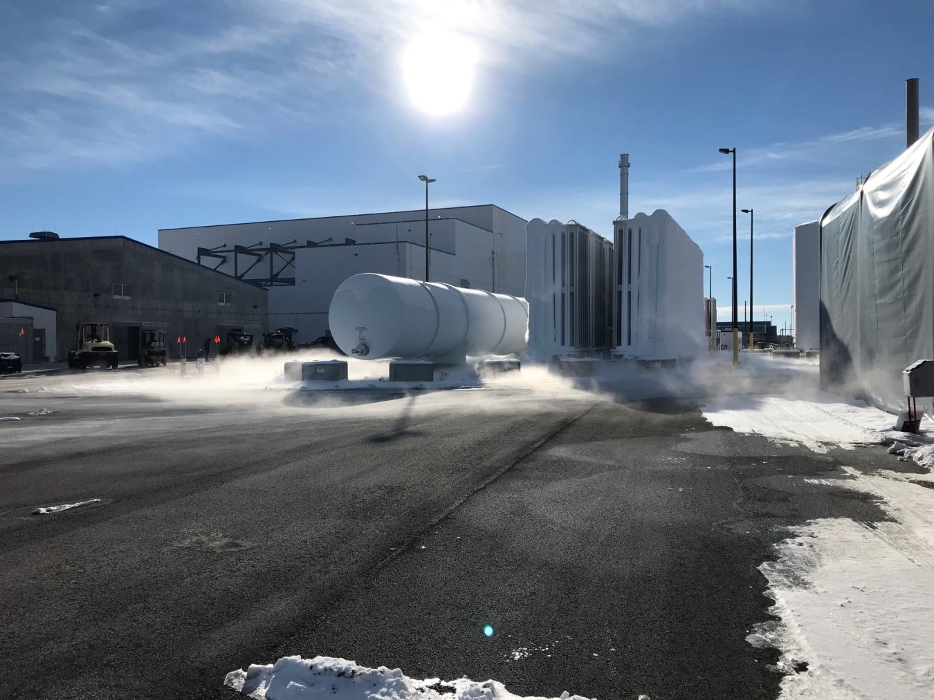 The Integrated Waste Treatment Unit liquid nitrogen storage system at the DOE Idaho National Laboratory Site.