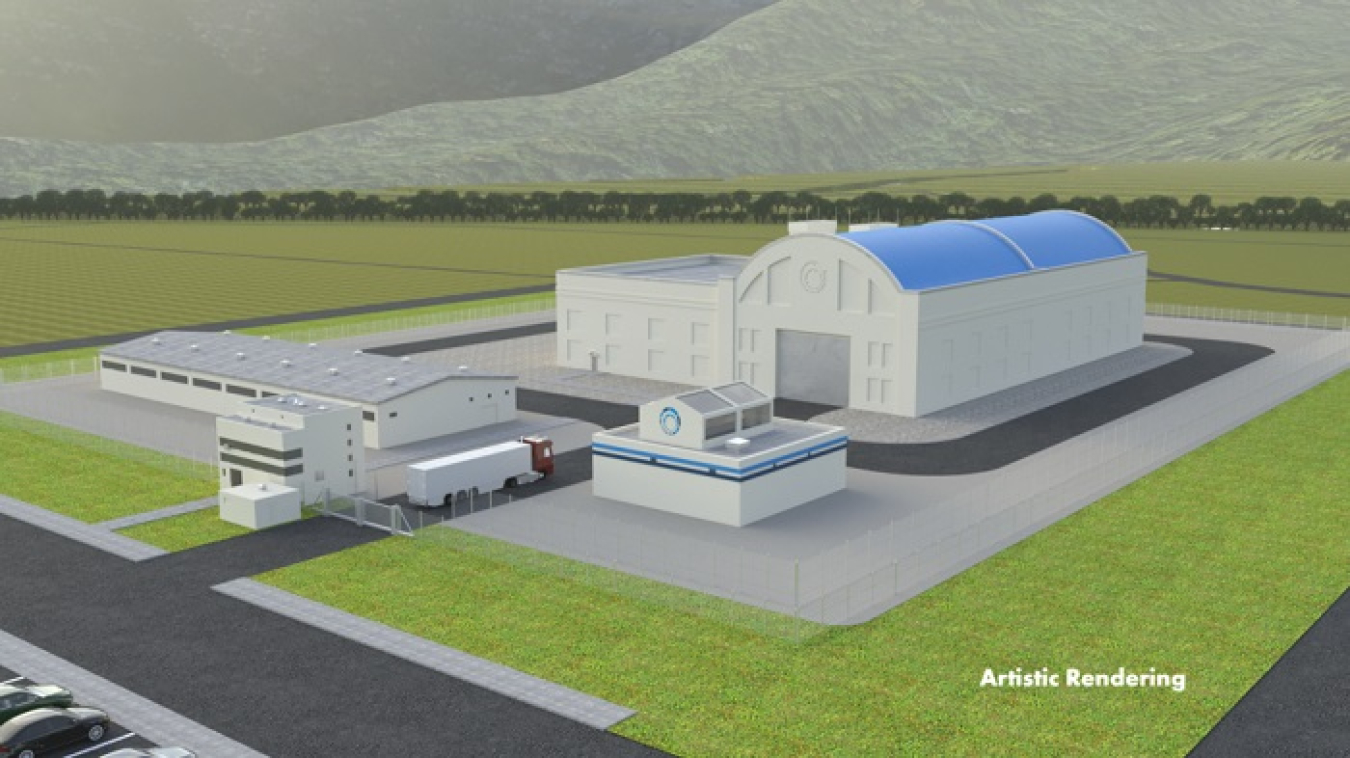 A rendering of the Kairos Power development at the East Tennessee Technology Park. The company’s initial $100 million investment to deploy a low-power demonstration reactor there is expected to create 55 jobs. 