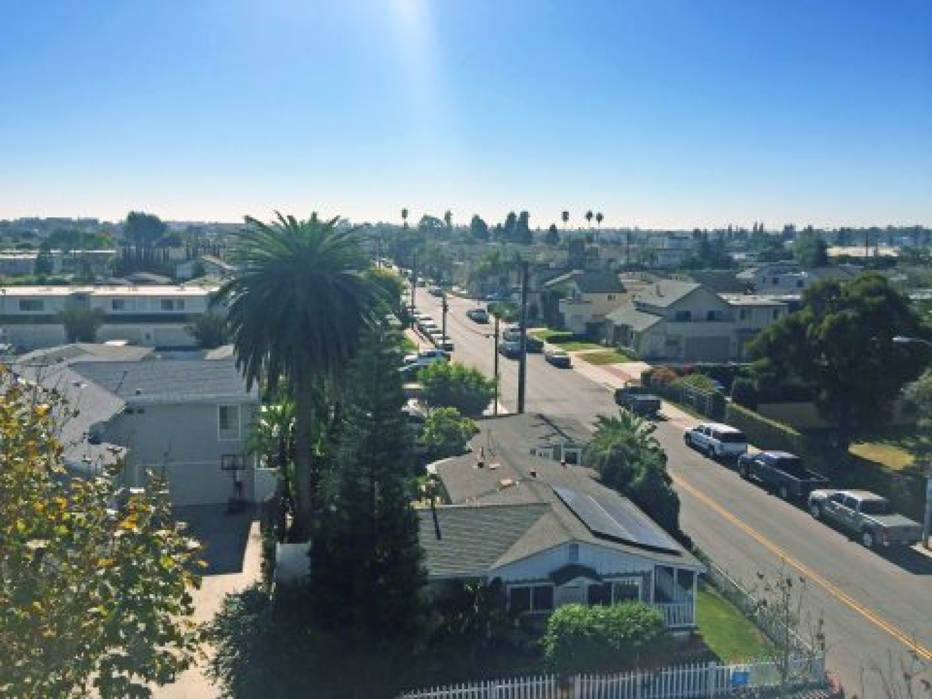 Aerial view of the Huntington Beach neighborhood.