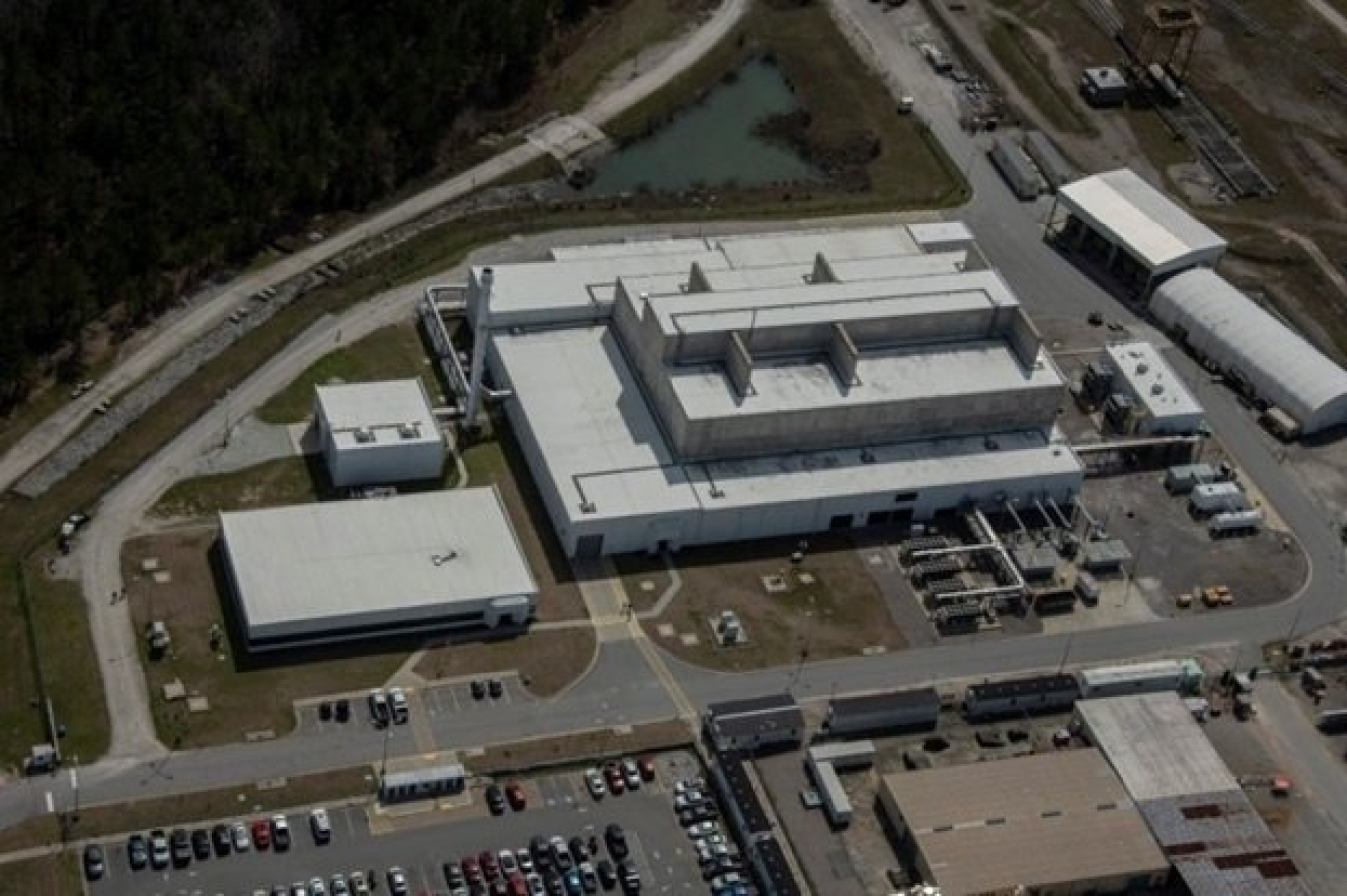 An aerial view of the Salt Waste Processing Facility at the Savannah River Site.