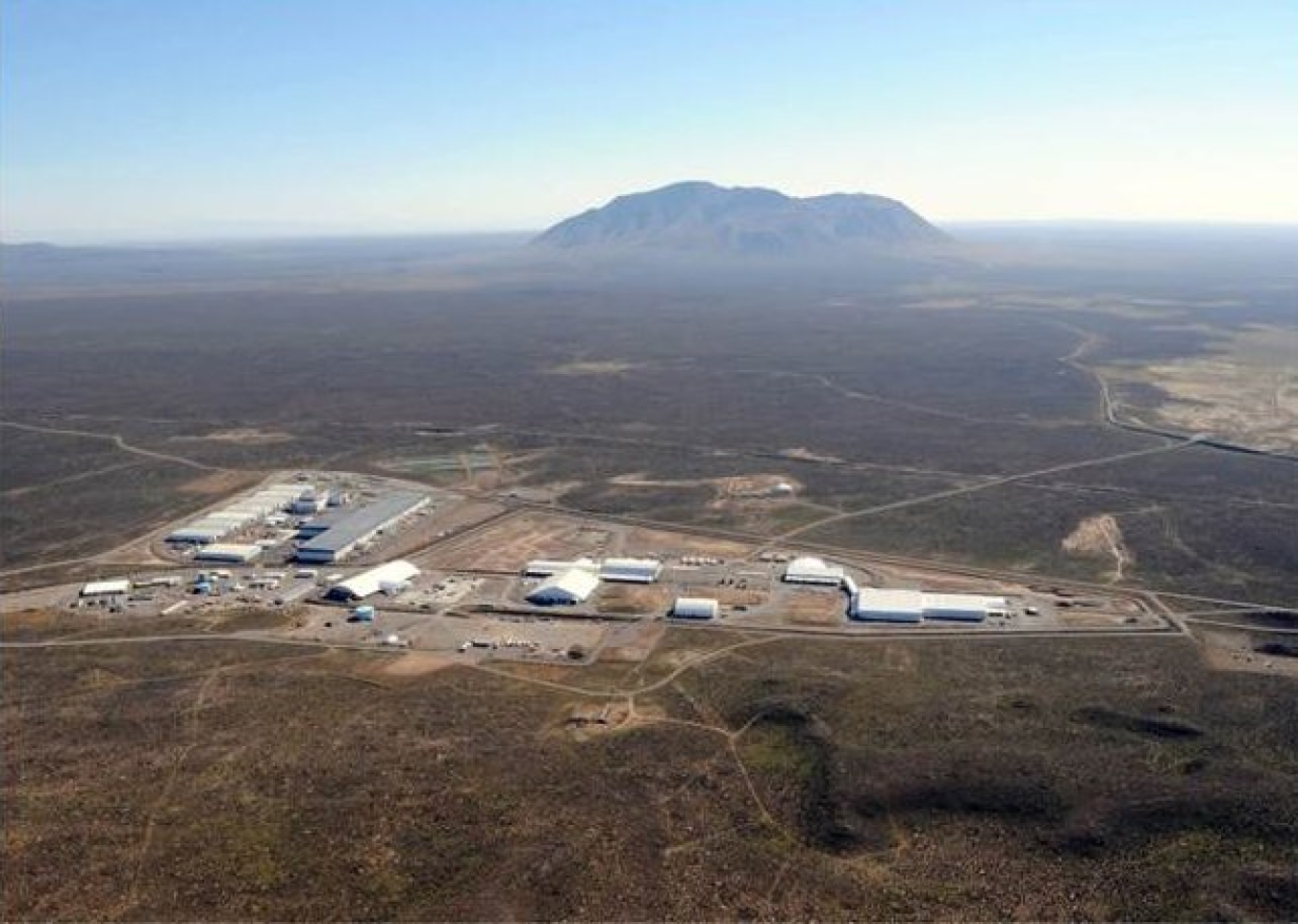 An aerial view of the 97-acre landfill called the Subsurface Disposal Area at the Radioactive Waste Management Complex at the DOE Idaho National Laboratory Site.