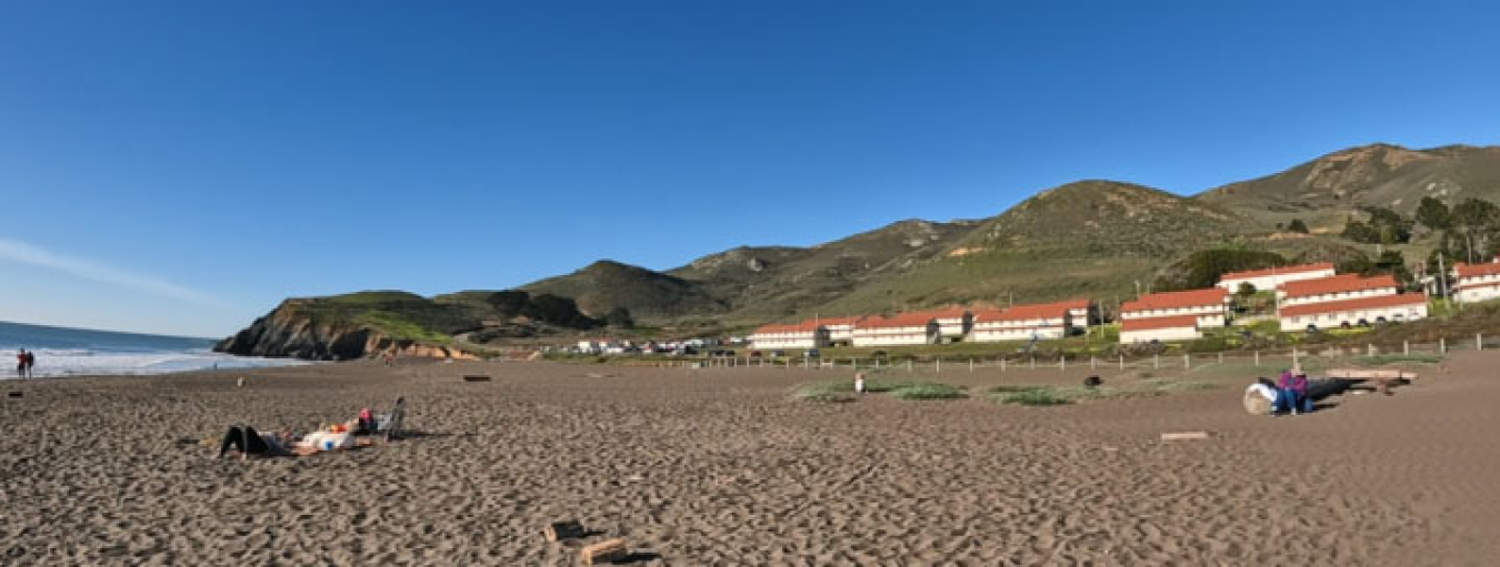 The beach at Golden Gate National Recreation Area.