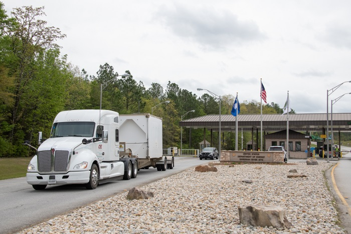 The final legacy Transuranic Package Transporter Model 3 shipment from Savannah River Site departs the site near Aiken, South Carolina in mid-April, en route to EM's Waste Isolation Pilot Plant in southeastern New Mexico for permanent disposal. 