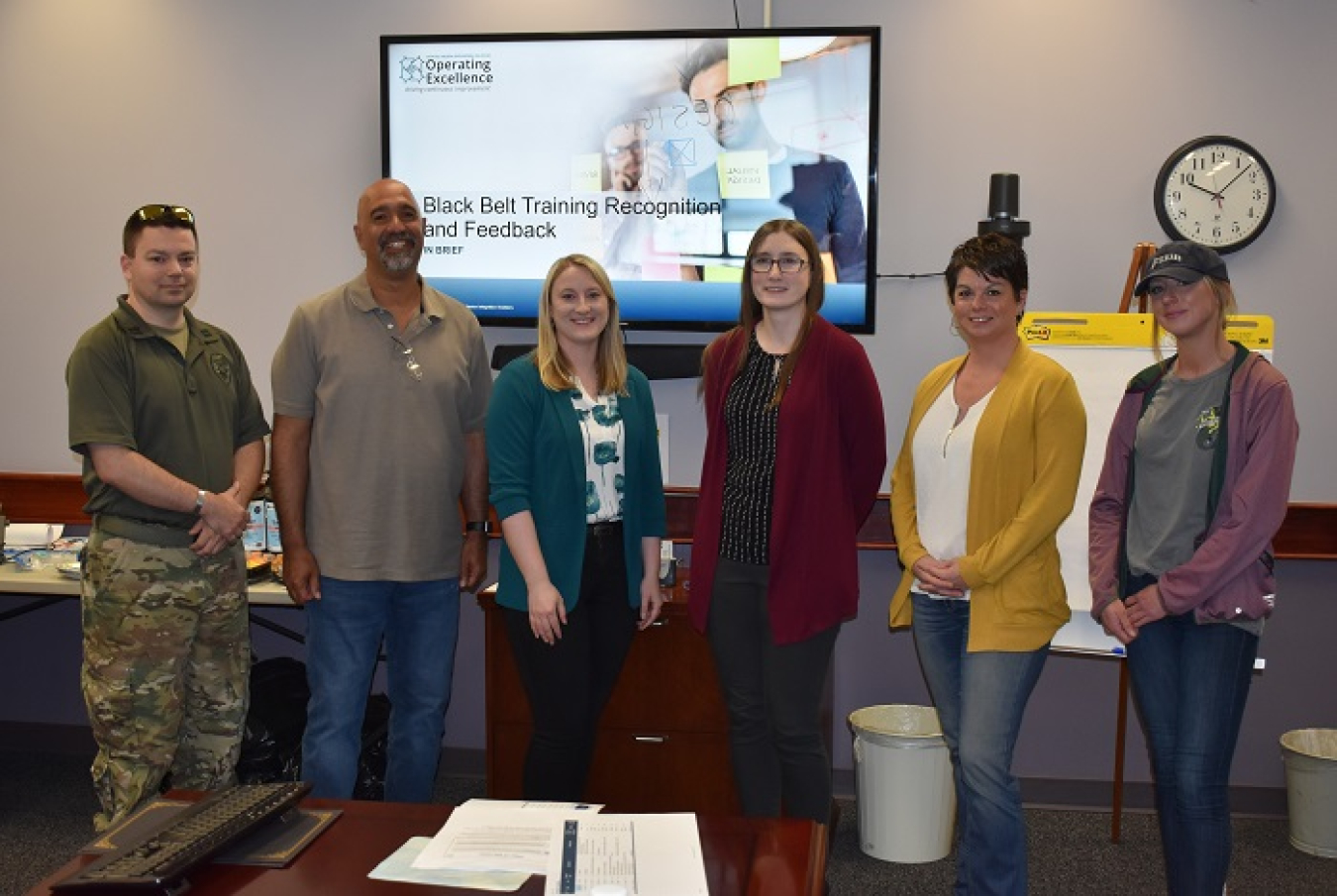 This year’s class of Black Belt graduates from the Hanford Lean Six Sigma program for continuous improvement are pictured.