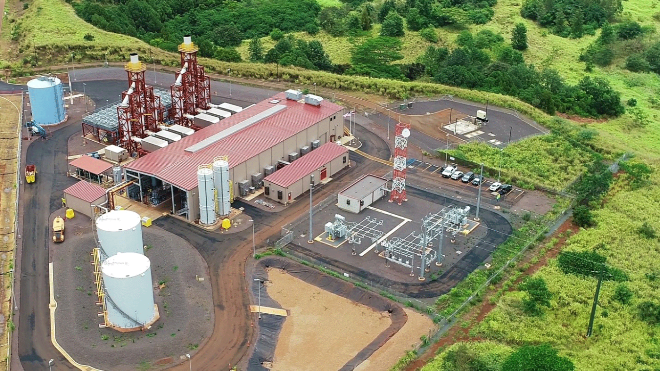 Aerial view of an energy plant.