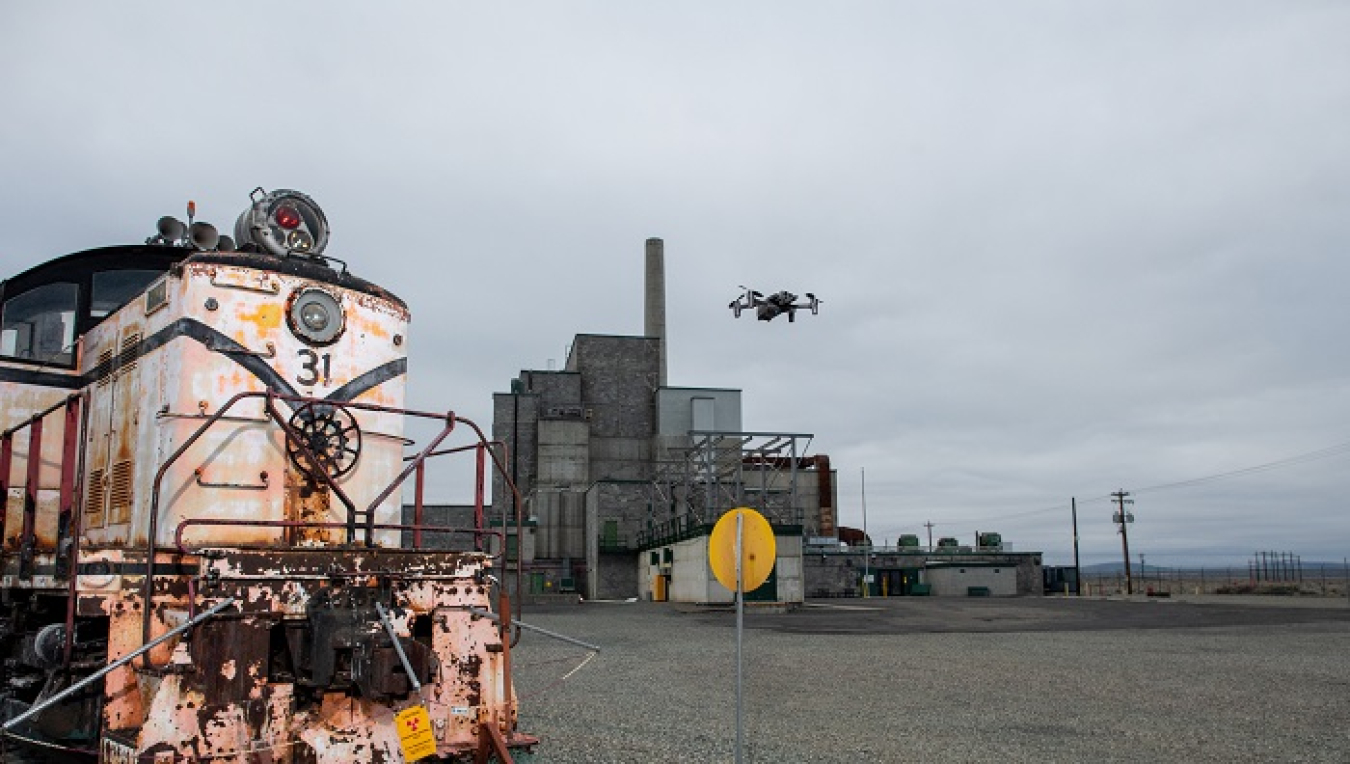 One of the first deployments of a new drone program at the Hanford Site was at the historic B Reactor. 