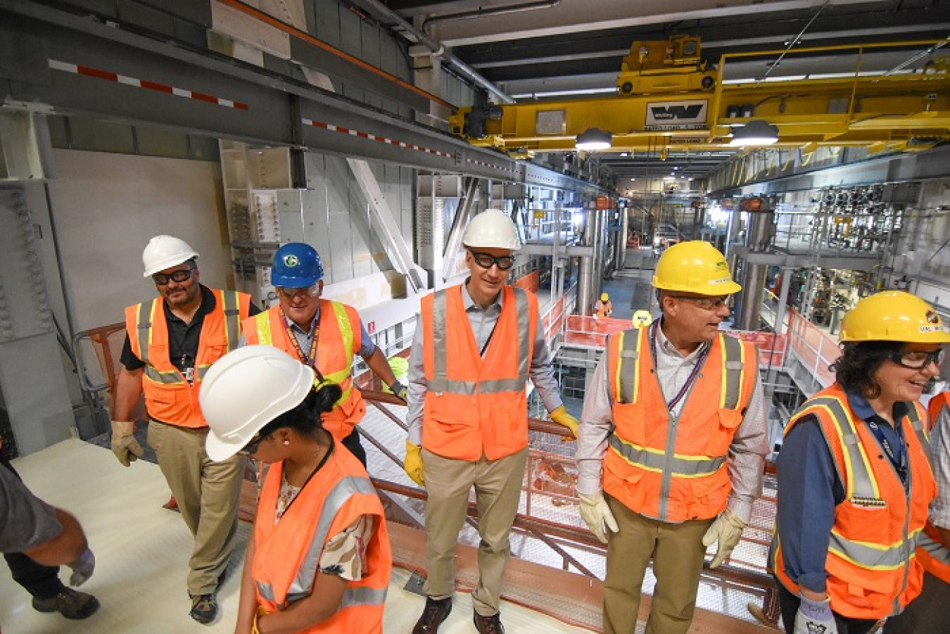 Deputy Energy Secretary David Turk visited the Waste Treatment and Immobilization Plant’s Low-Activity Waste Facility, where treated tank waste will be mixed with special materials and heated to 2,100 degrees Fahrenheit through a vitrification process.