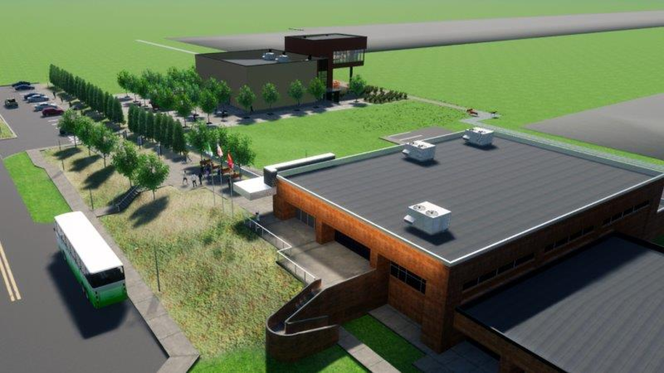 A rendering of the historic preservation related projects the Oak Ridge Office of Environmental Management is slated to complete at the East Tennessee Technology Park in coming years. The K-25 History Center, right, is already open to visitors.