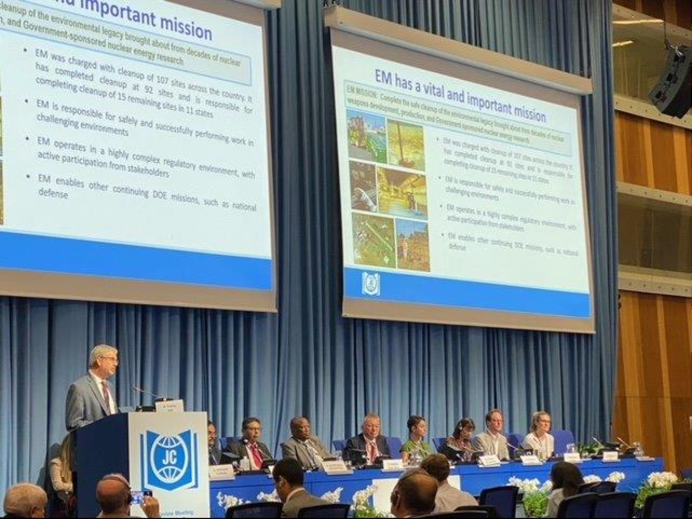 Doug Tonkay makes a presentation on July 4, during a session on stakeholder engagement at the Joint Convention meeting.