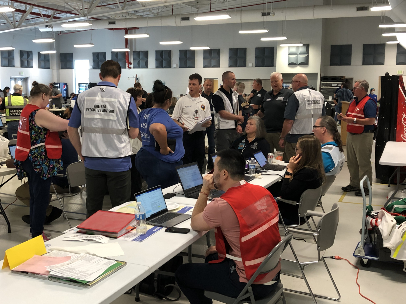 The Cobalt Magnet exercise utilized the Incident Command System’s Unified Command concept, where local and federal agency representatives work together to address the incident. Here, the Austin-area participants met their NNSA colleagues for the first time.