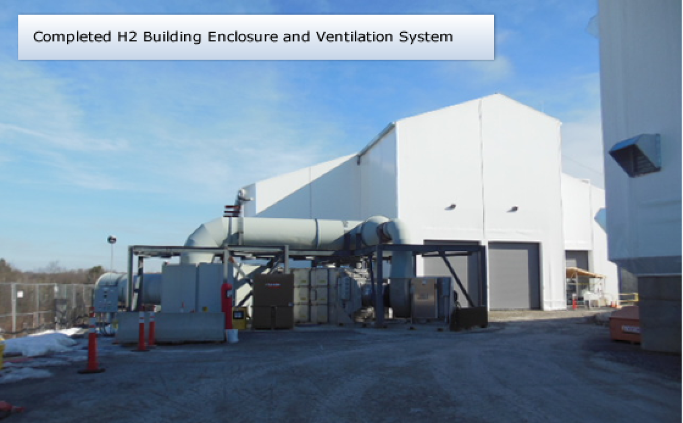 Completed H2 Building Enclosure and Ventilation System