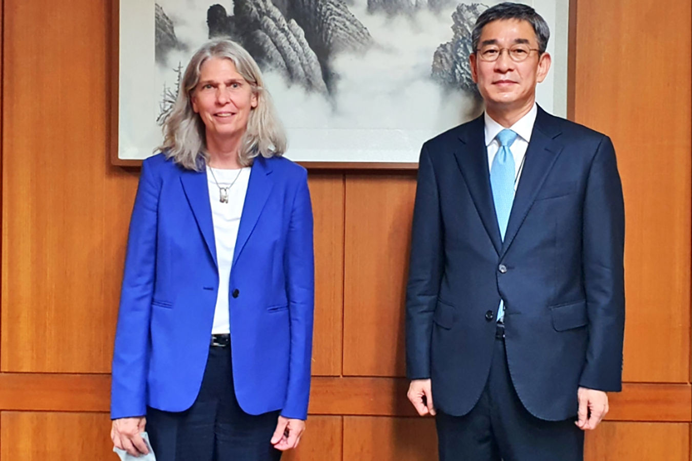 NNSA Administrator Jill Hruby and Sang Wook Ham, the South Korea Deputy Minister for Multilateral and Global Affairs.