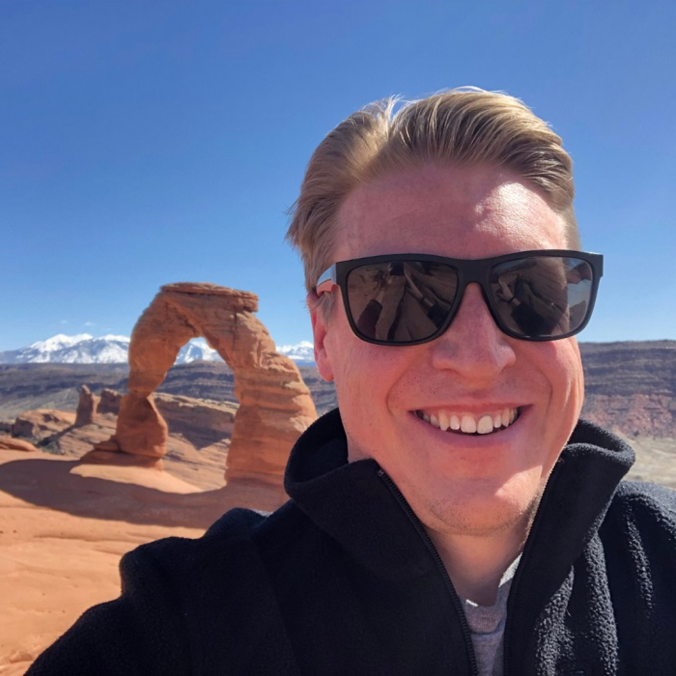 Josh Mengers, EM’s federal project director for the Energy Technology Engineering Center, is pictured at Arches National Park in Utah. 