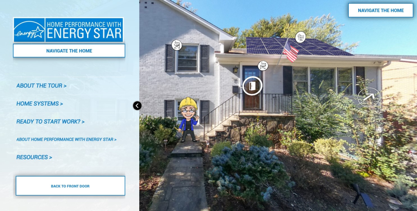 Screenshot of the Home Performance with ENERGY STAR® Interactive Virtual Home Tour.