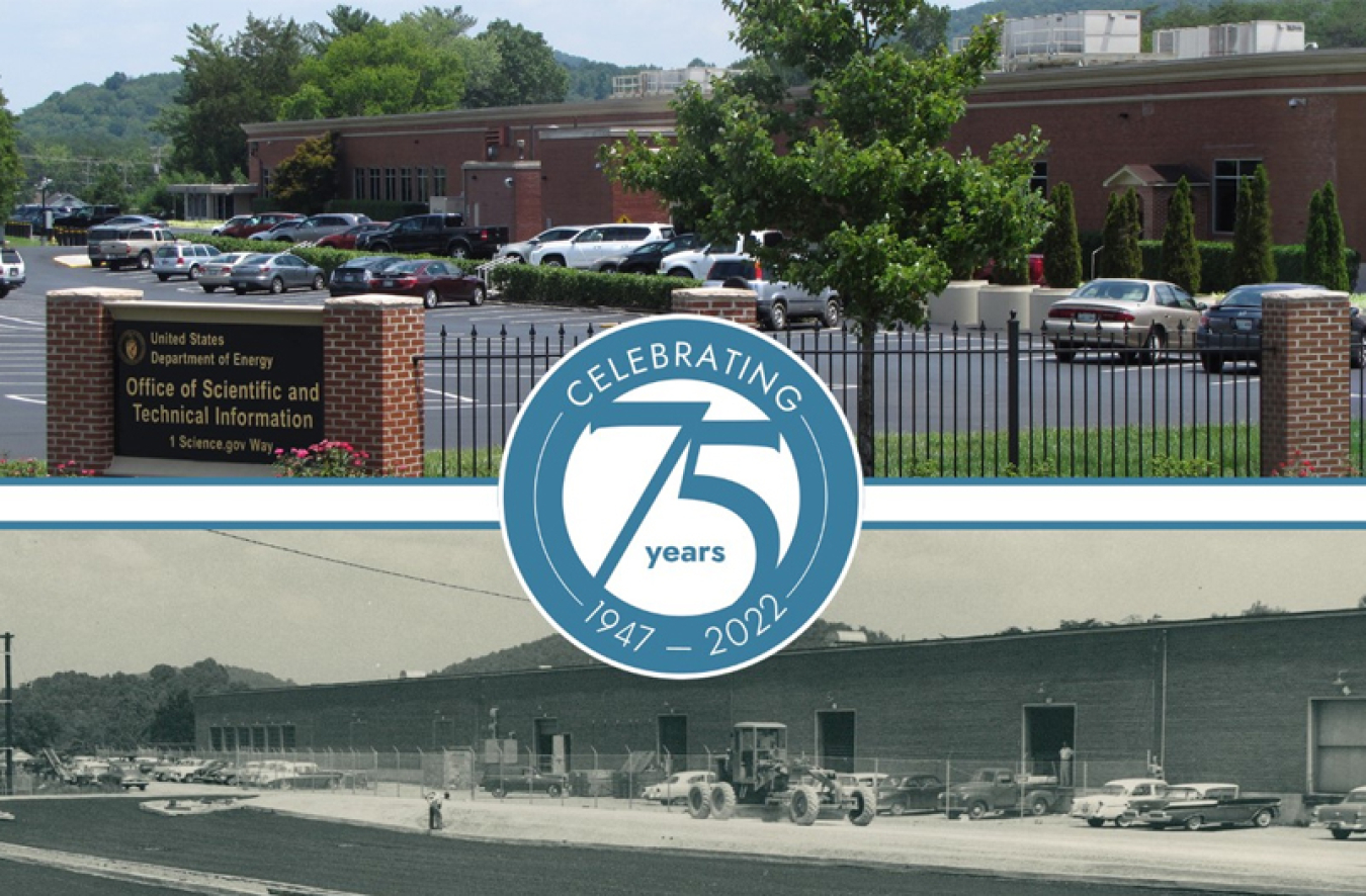 (Top) The OSTI building as it looks today. (Bottom) The OSTI building in the 1950s.