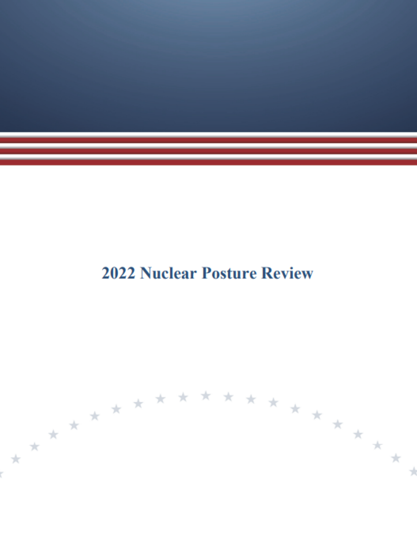 The cover page of the 2022 Nuclear Posture Review