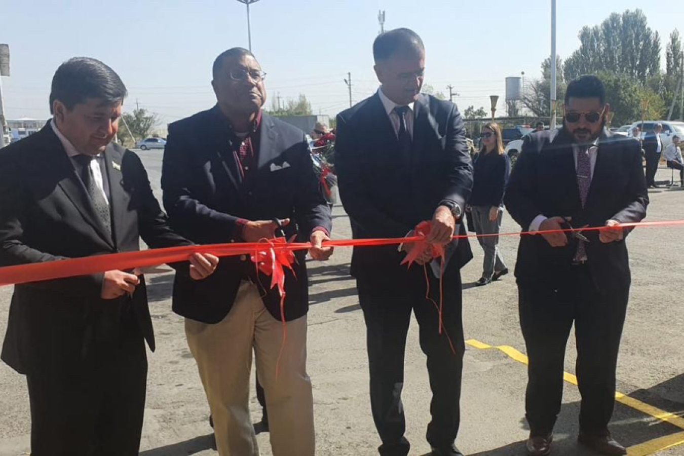 Principal Deputy Administrator Frank Rose joined Tajikistan’s Chairman of Customs Khurshed Karimzoda and Director of CBRN Safety and Security Agency Ilhom Mirsaidzoda in a ribbon cutting ceremony at Tajikistan’s Fotehobod border crossing