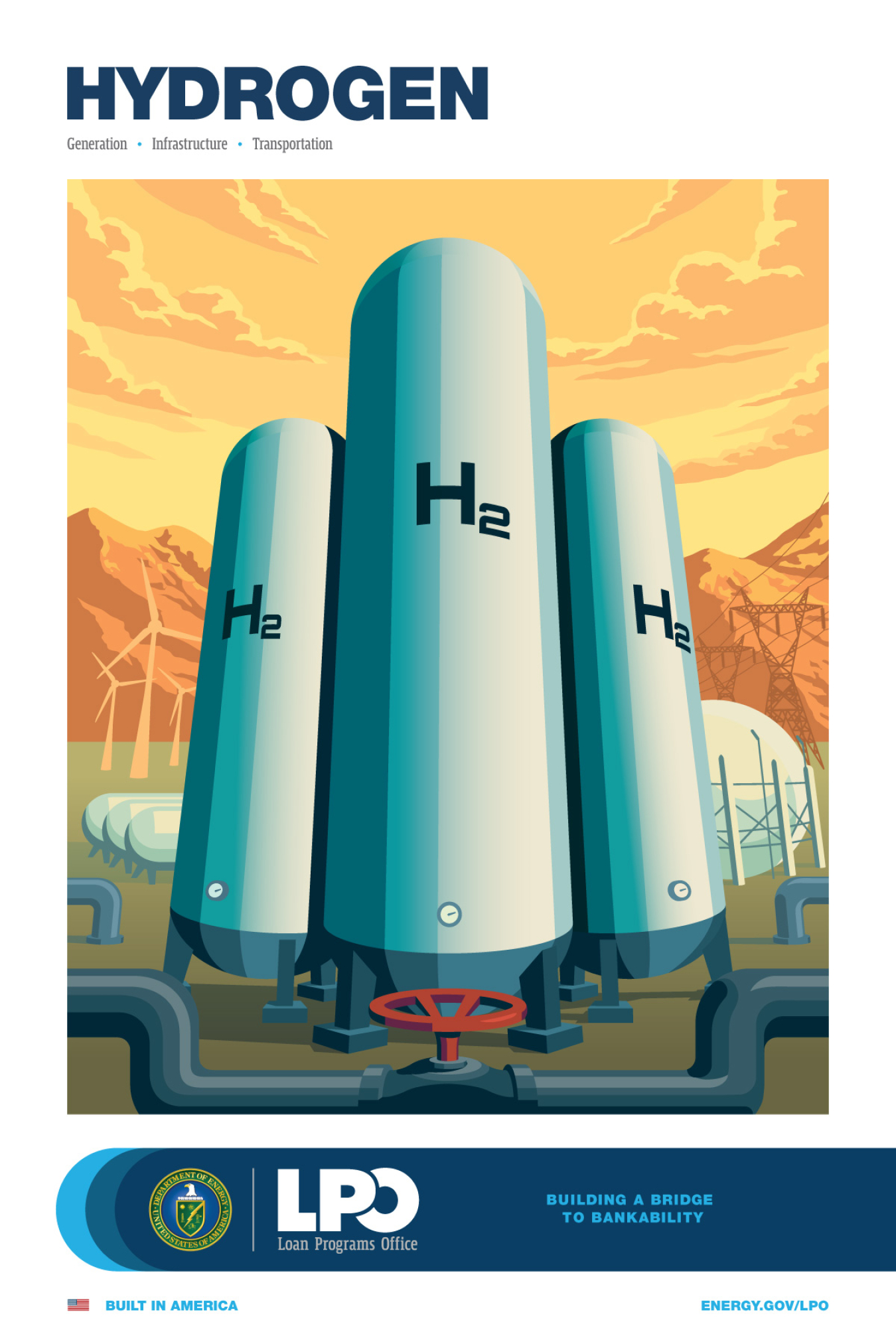 Illustration of hydrogen project