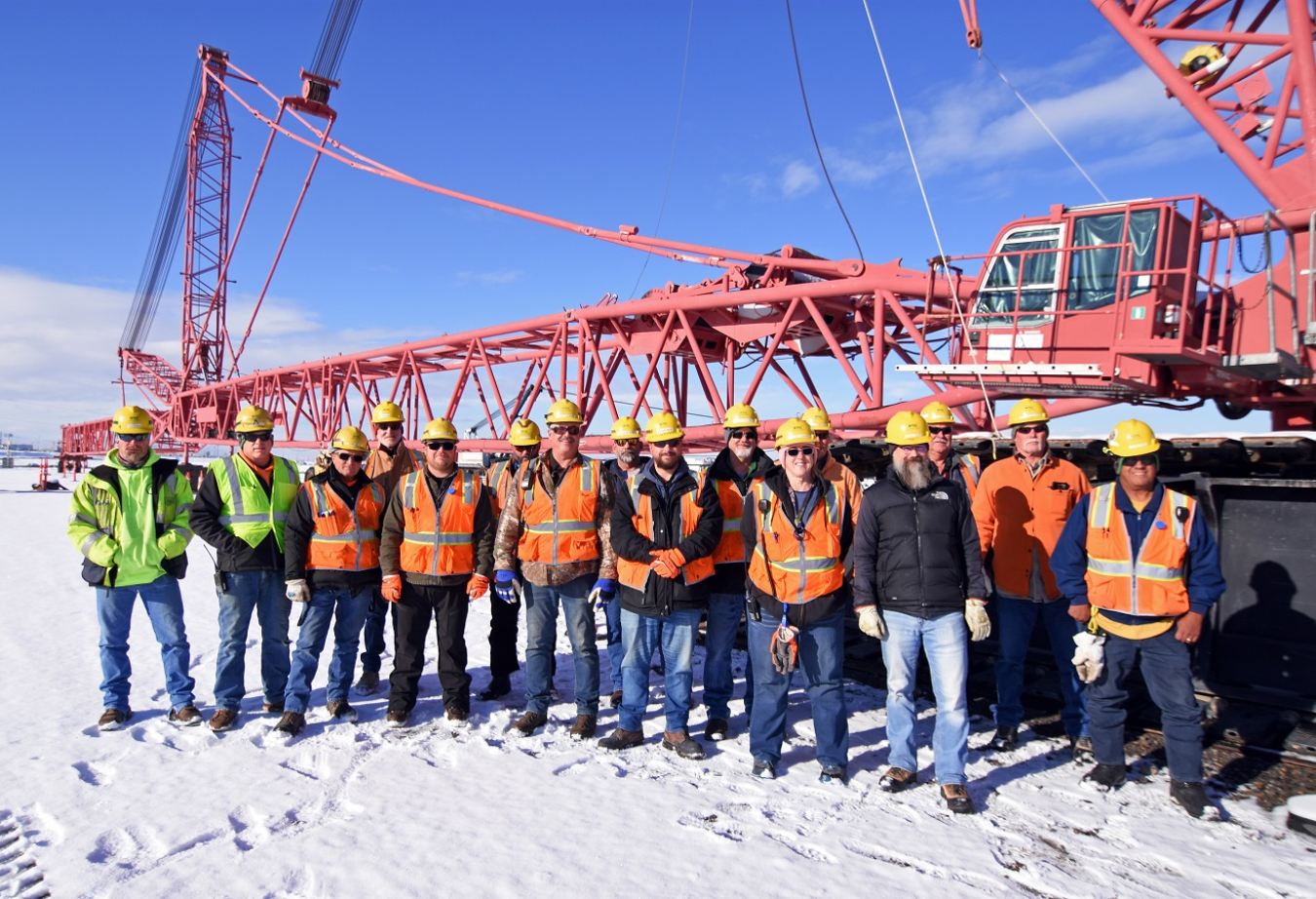 The crane and rigging crew at the Waste Treatment and Immobilization Plant plans and performs delivery and installation of equipment ranging from 300-ton melters to crawler cranes.