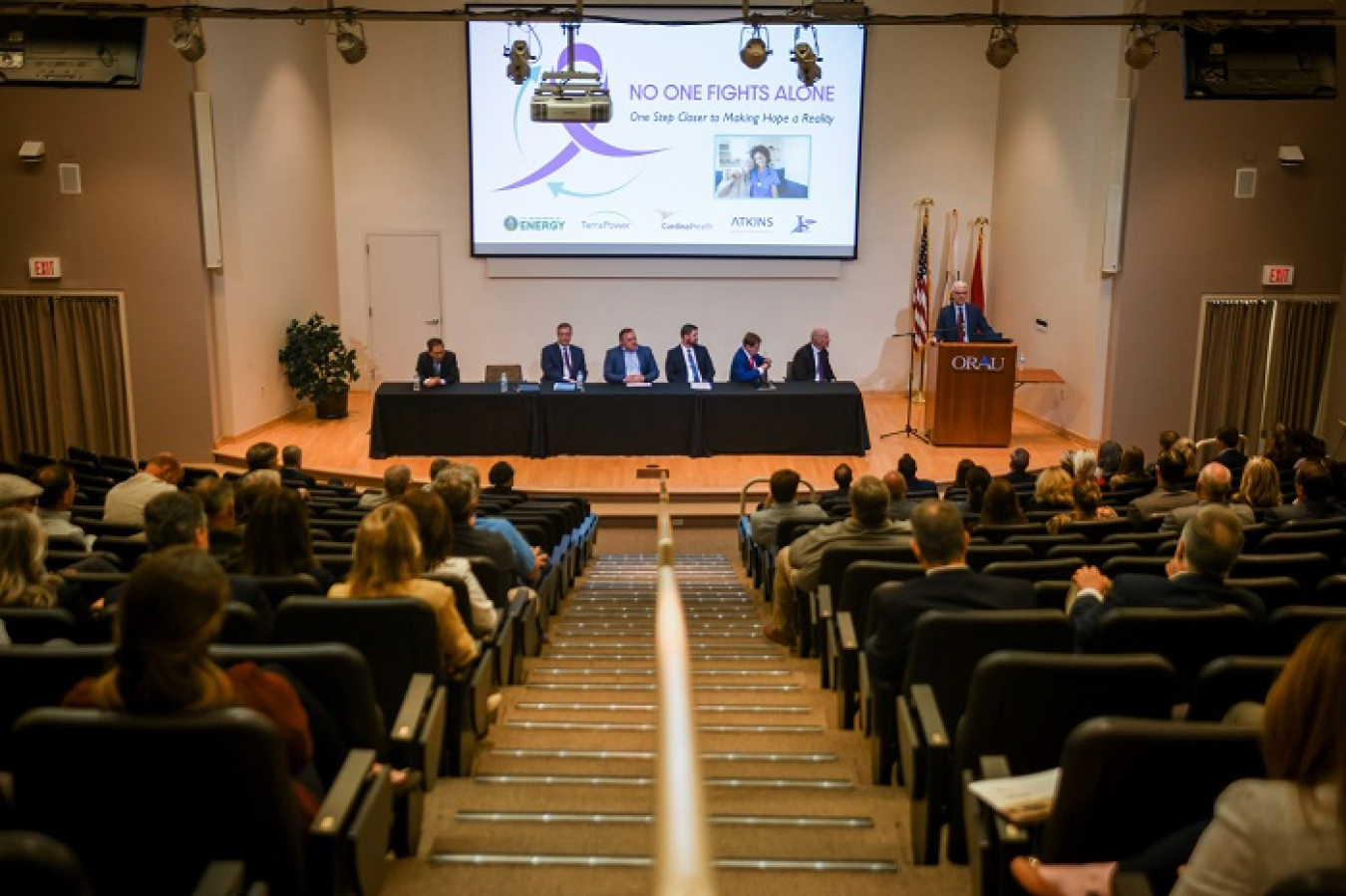 The “No One Fights Alone” event last week brought together representatives from the medical research community, federal government and private companies who are making advances in cancer research. The program’s name served as a reminder to those battling cancer that an entire community is fighting alongside them.